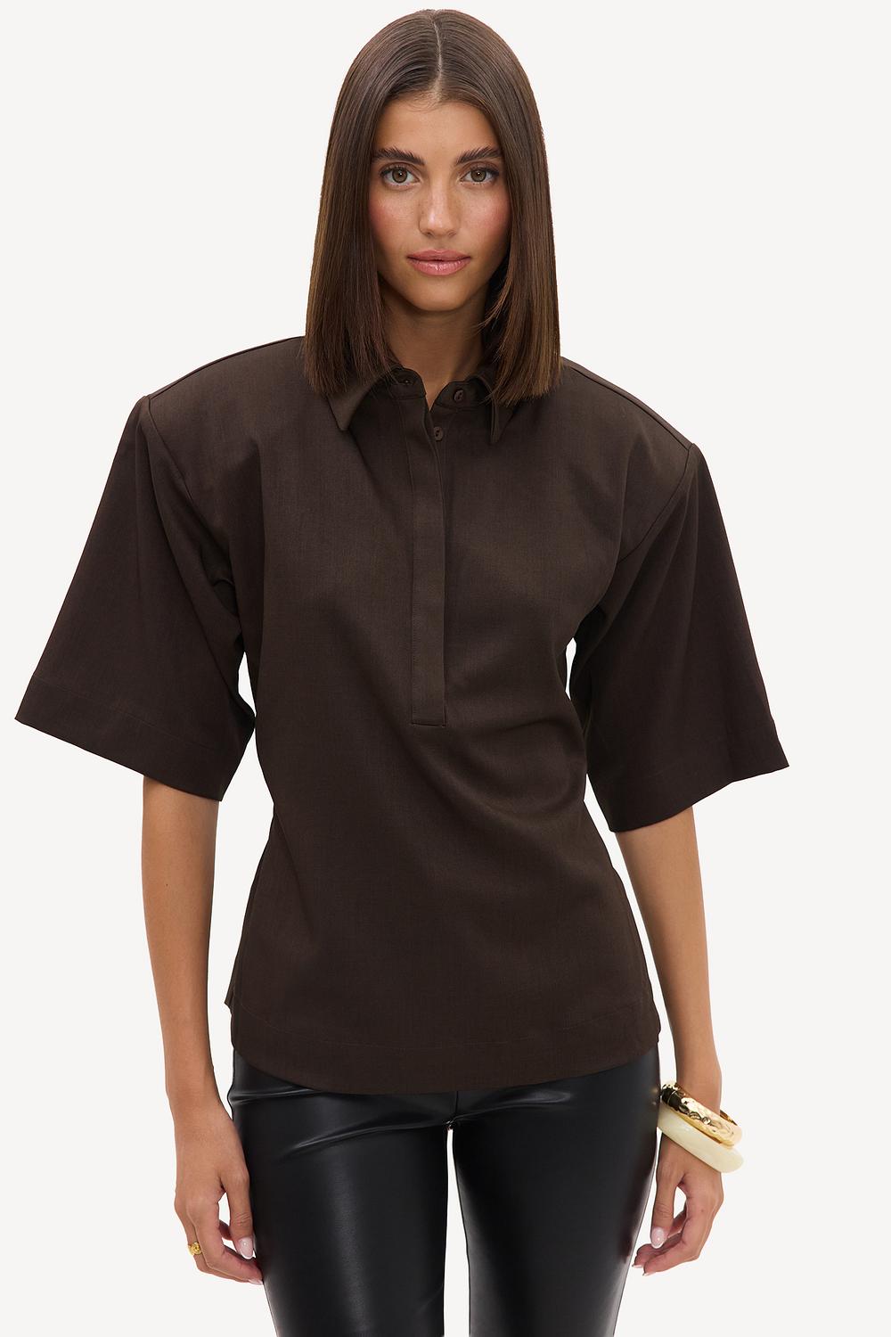 Dark brown top