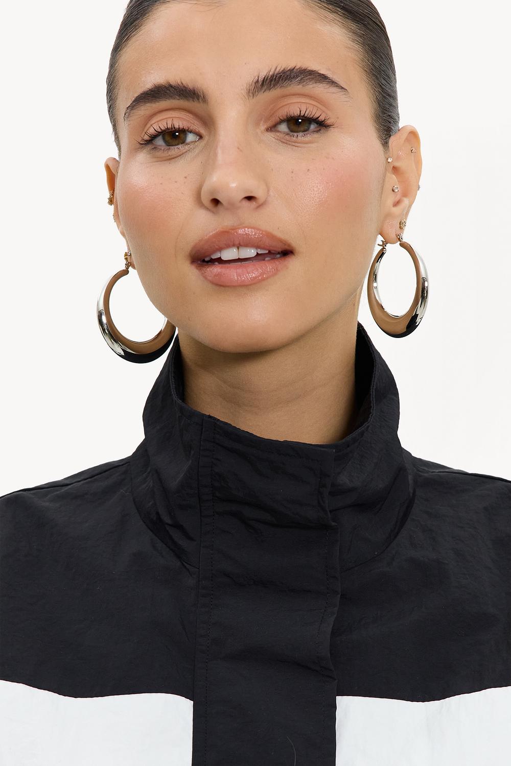 Silver hoop earrings