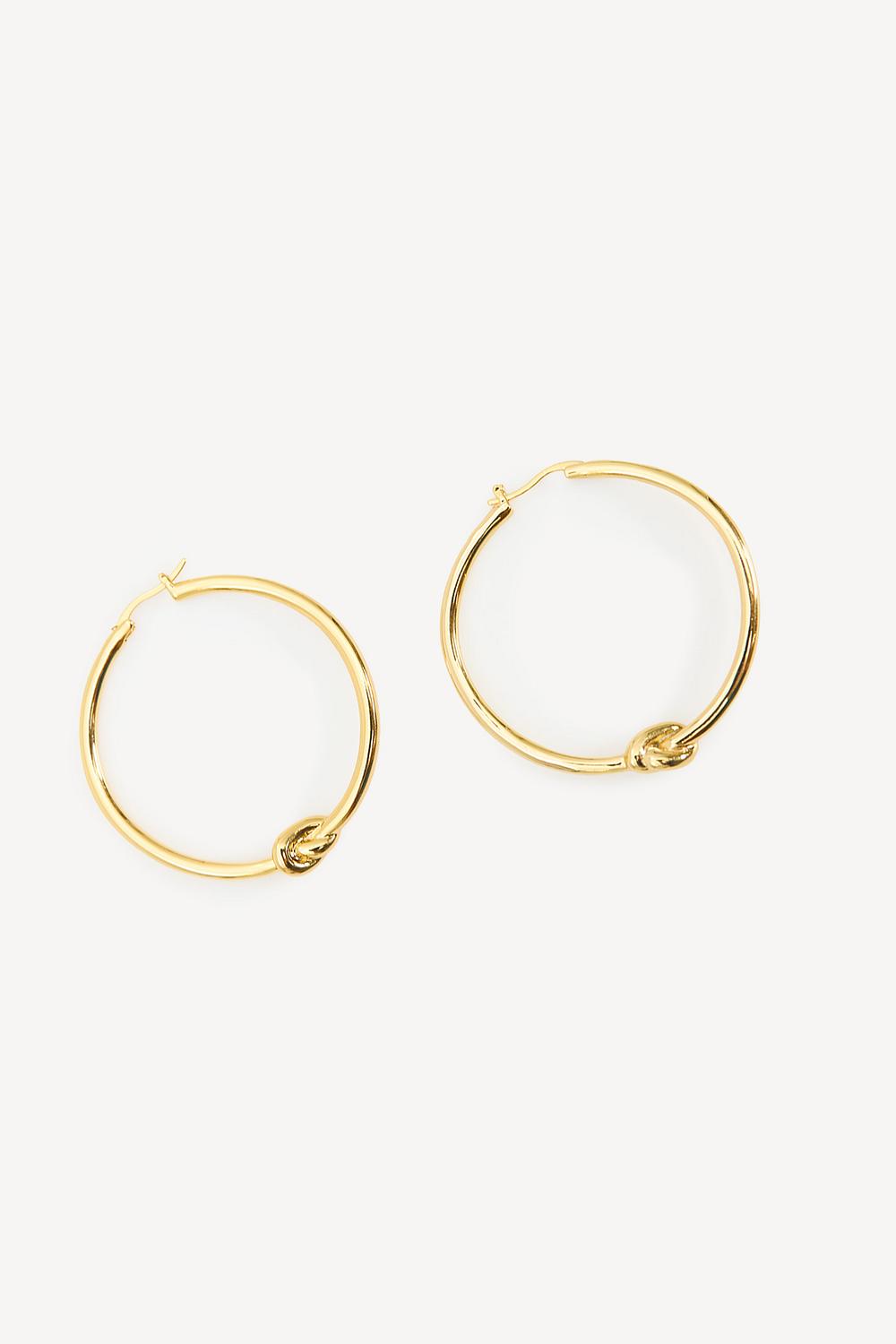 Boucles d'oreilles dorées en forme d'anneau