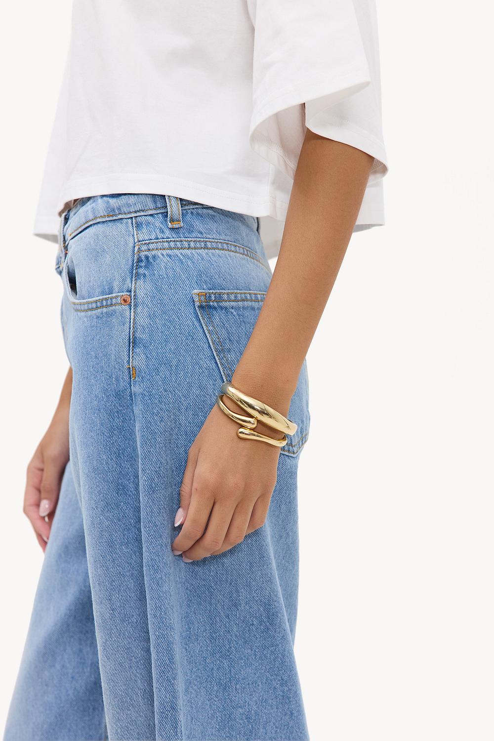 Gold bracelets, 2-pack