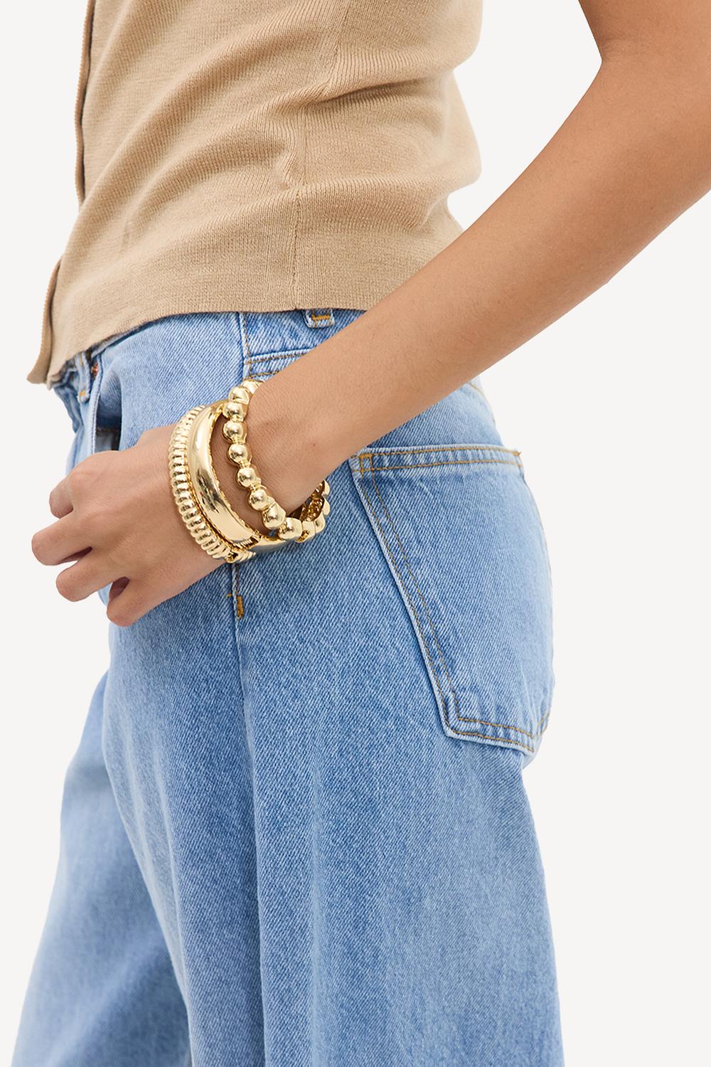 Gold bracelets (3-pack)