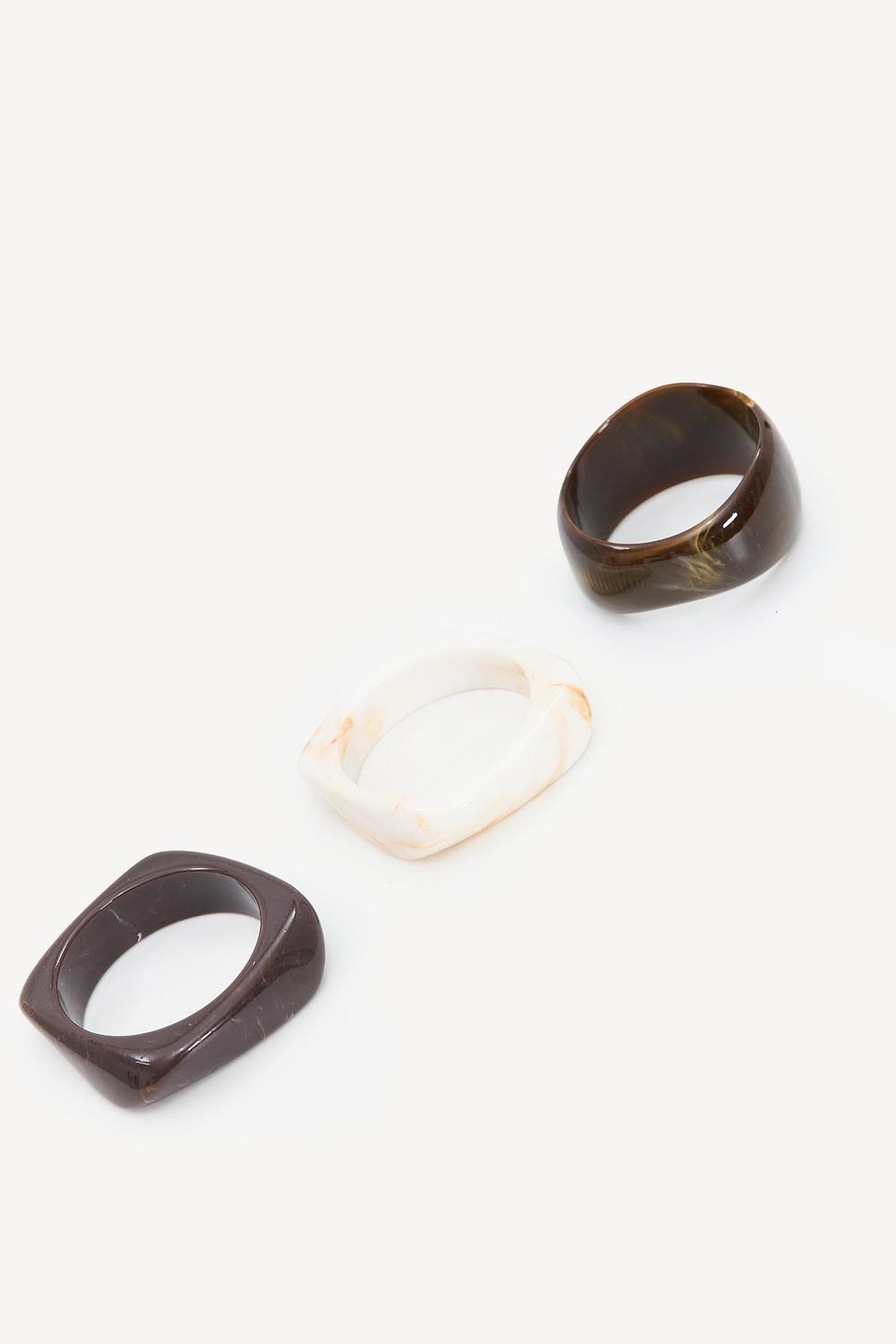 Brown and off-white bracelets (3-pack)