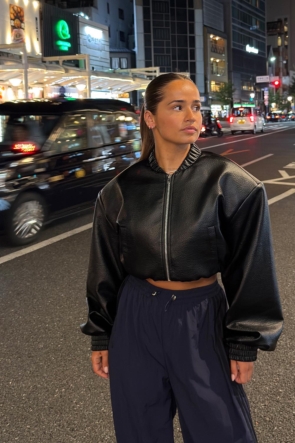Black PU jacket