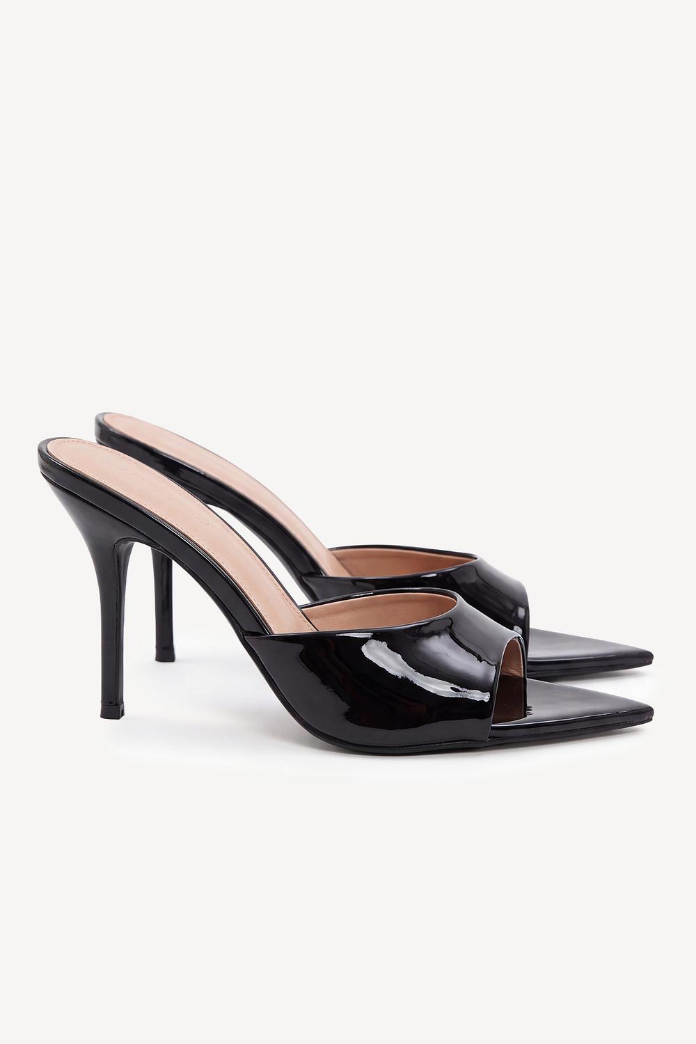 Zapatos de tacón de PU negros