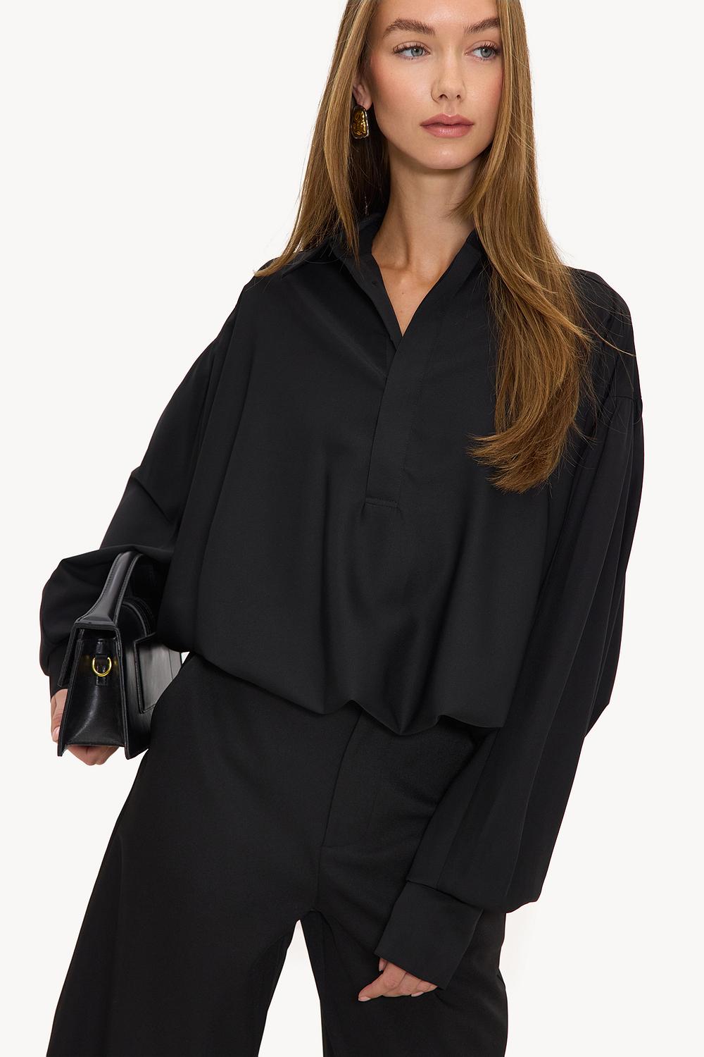 Black long-sleeve bodysuit