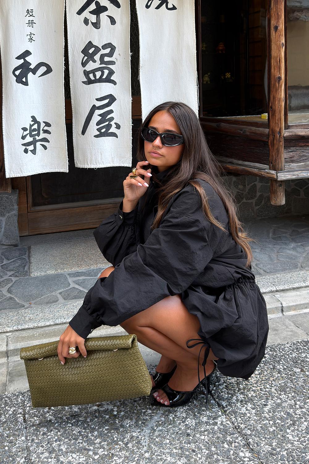 Olive green clutch