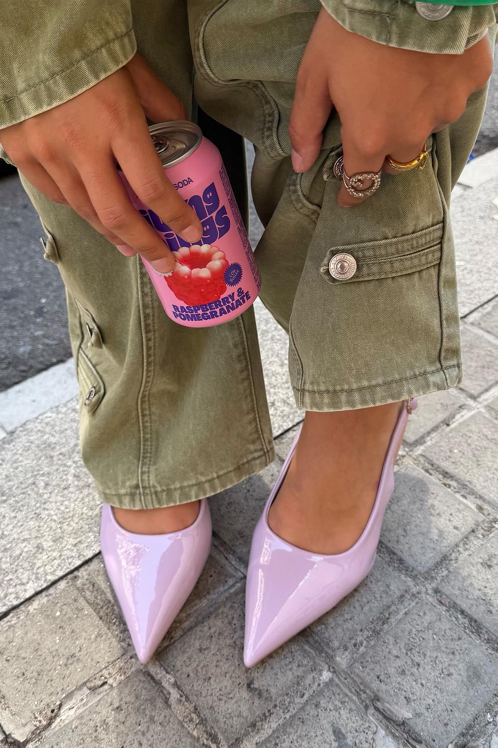 Lilac PU heels