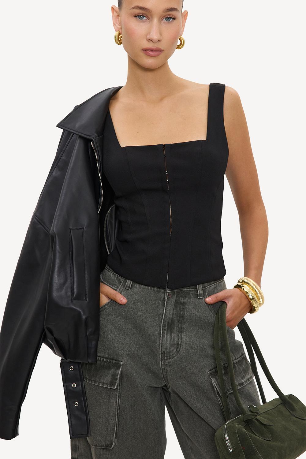 Black corset top
