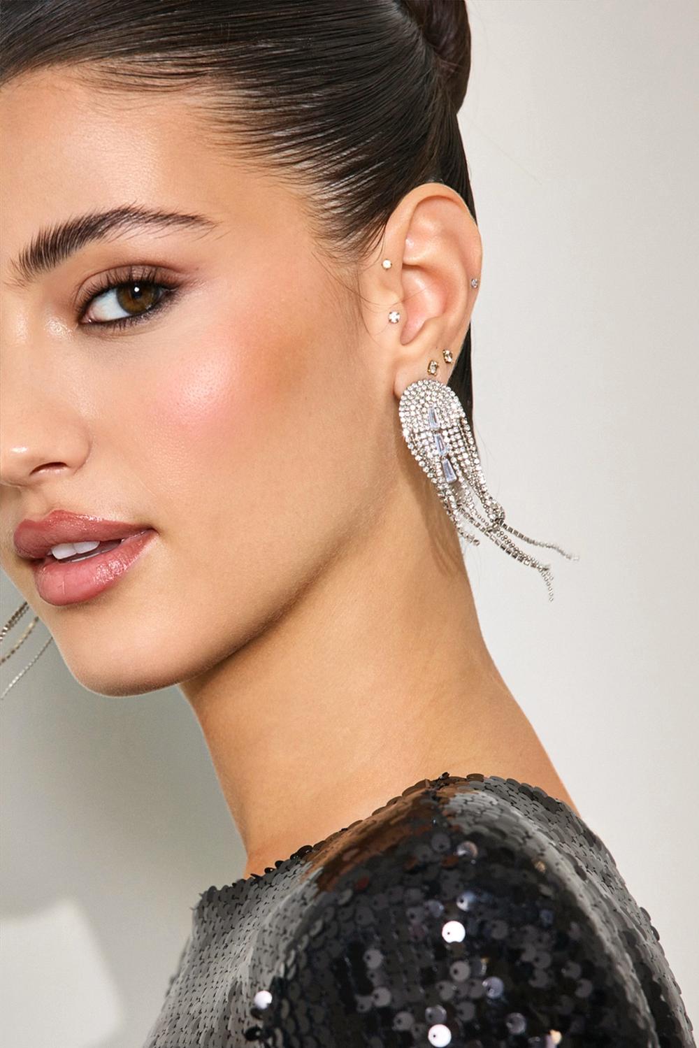 Pendientes de plata con strass