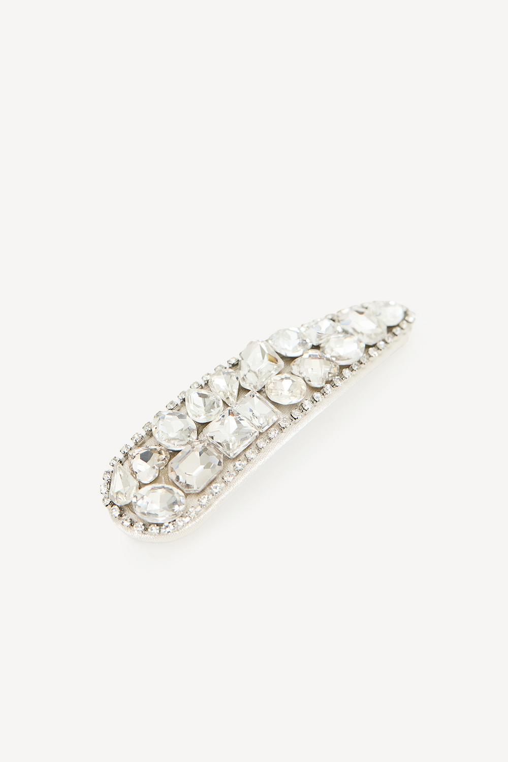 Barrette à cheveux argentée