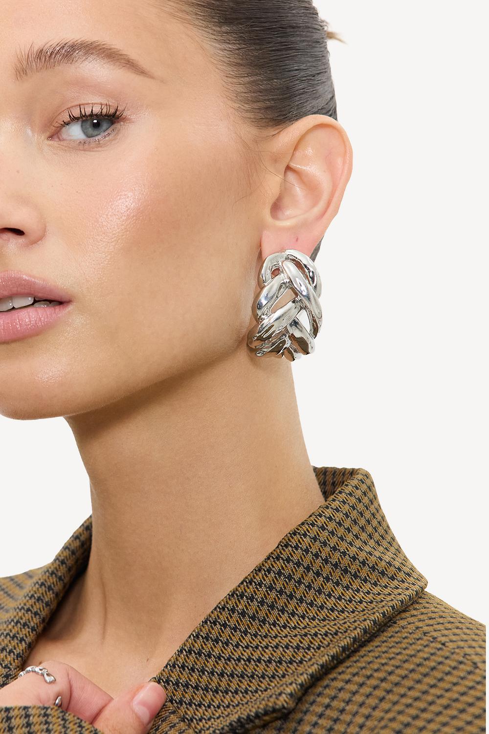 Boucles d'oreilles créoles argentées