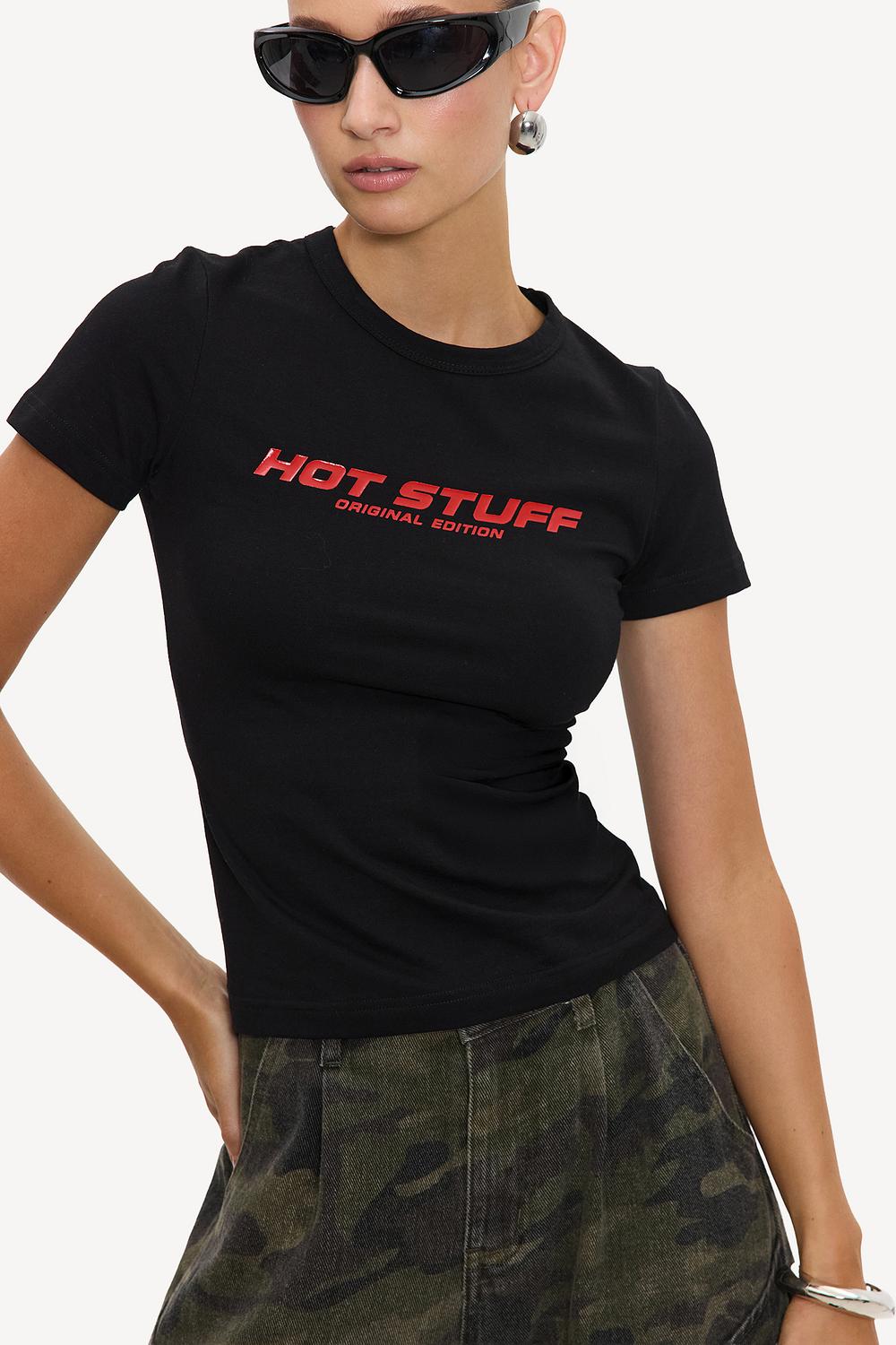 Black top with text