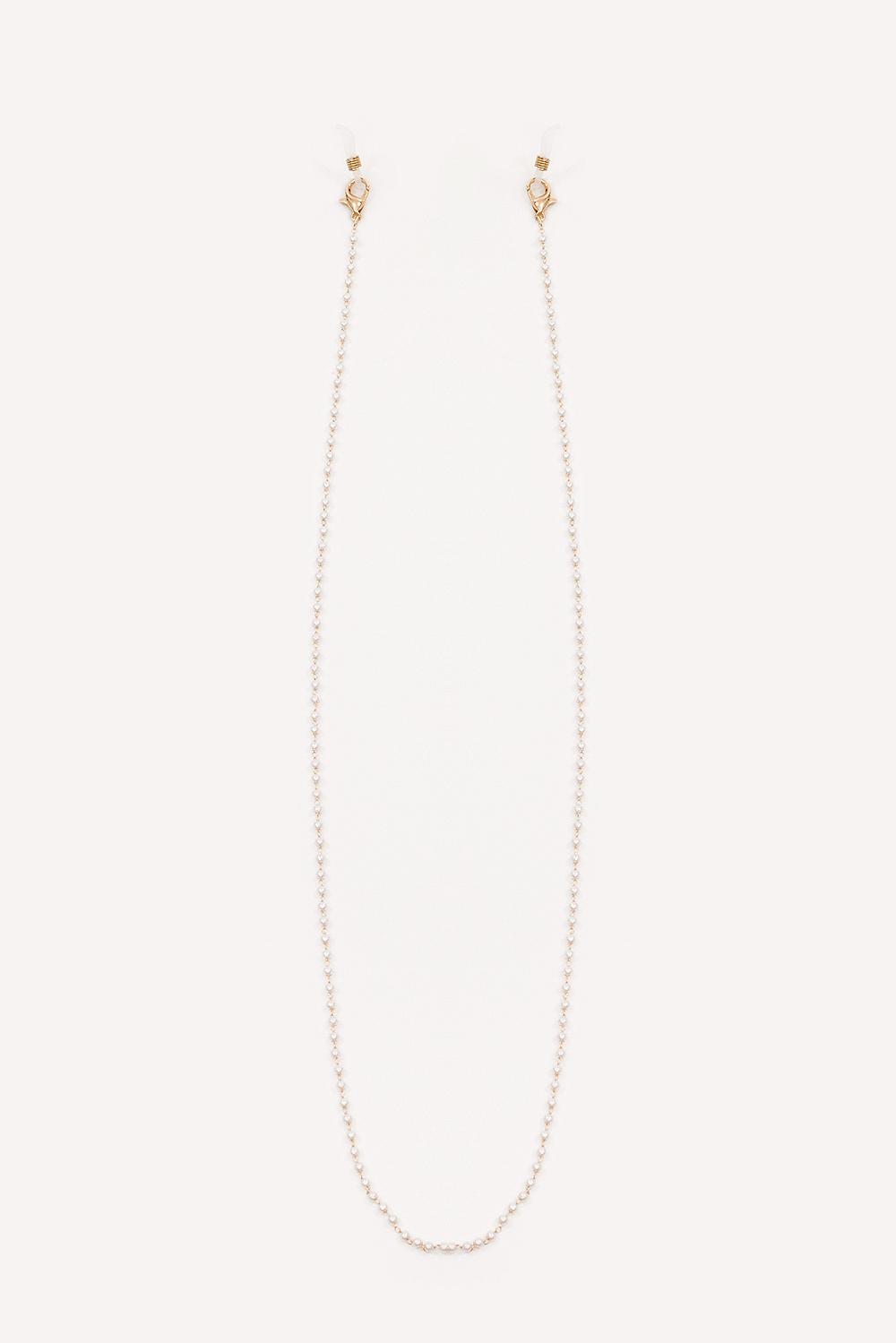 Sunglass cord with pearls