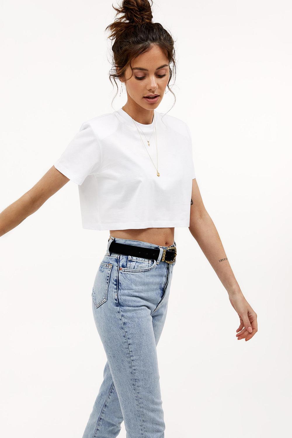 White crop top