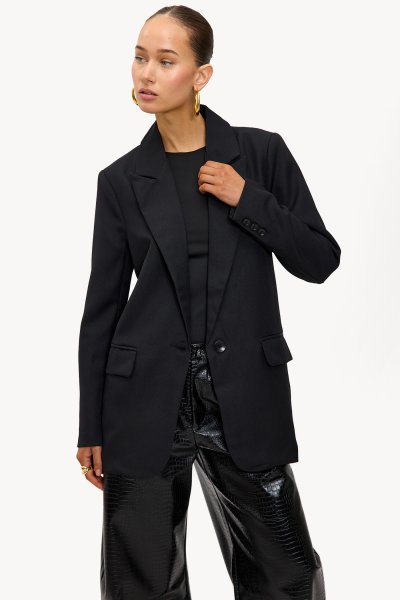 新品タグ付⭐︎BLVCK PARIS OVERSIZED BLAZER XS Oversized blazer in crêpe | Black | Patrizia Pepe