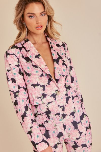 Blazer imprimé fleuri femme hot sale