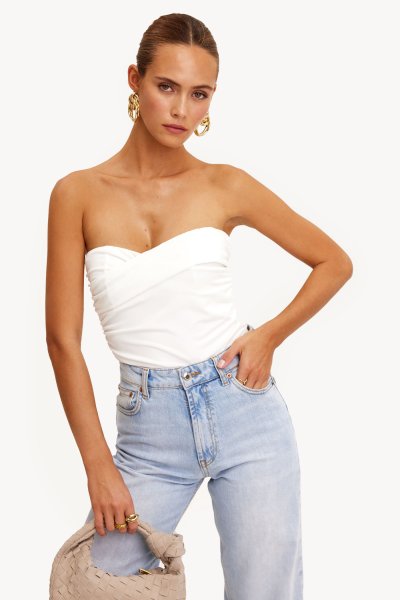 White strapless top Loavies