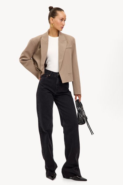 The straight fit ruffle - black used