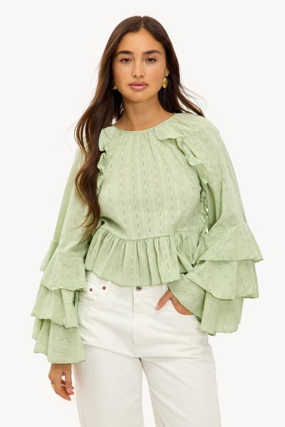Light yellow blouse with stripes | Loavies Light yellow blouse with stripes | Loavies