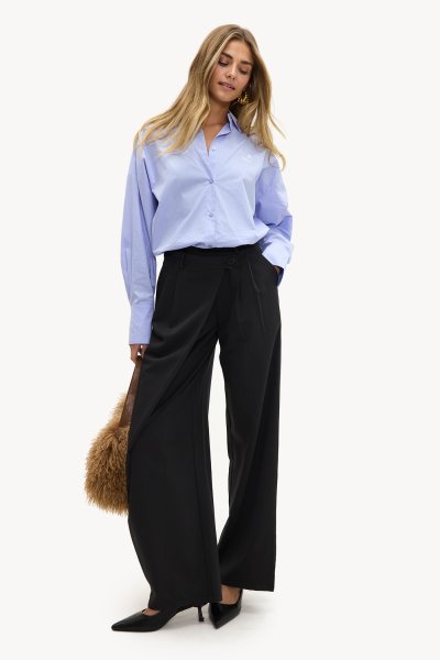 Dark brown wrap trousers | Loavies