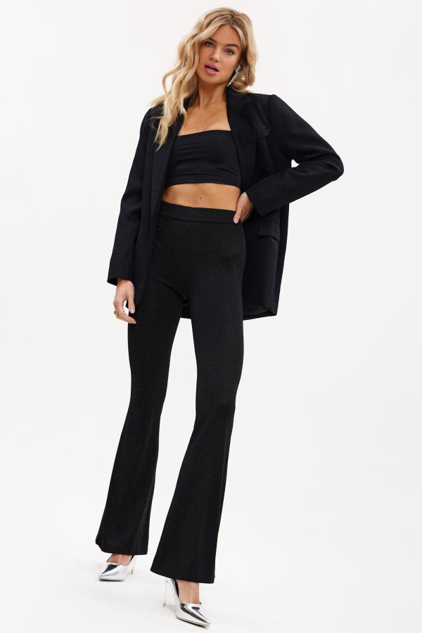 Flared pantalon met glitter | Loavies