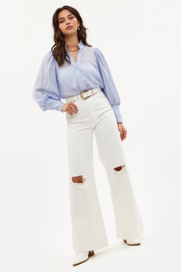 Off white clearance wide leg jeans