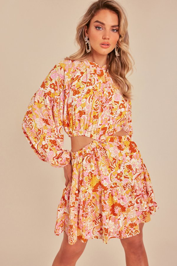Dress with floral print | Loavies