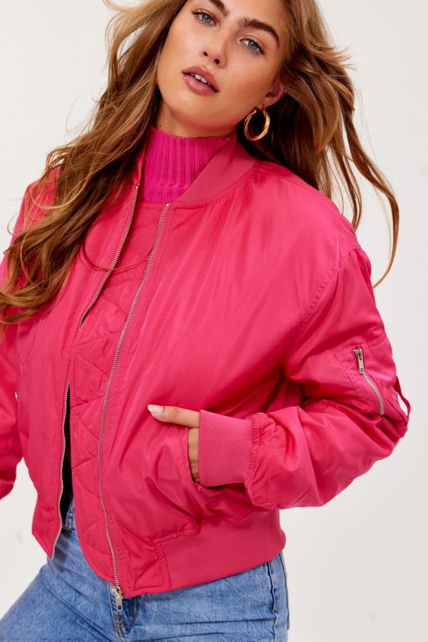 bomber rose fushia