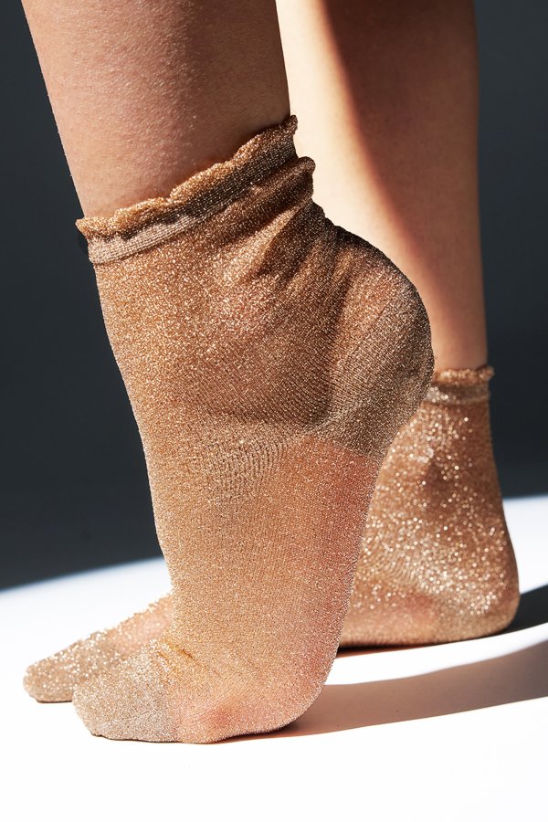 web Relatie Vijfde Gouden glitter sokken | Loavies