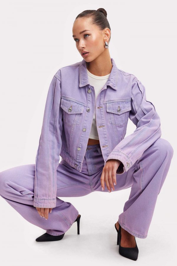Light purple denim jacket | Loavies