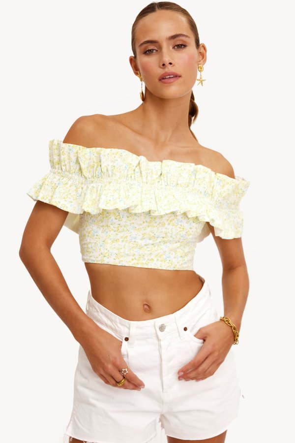 トップス lumi papillon off shoulder top LEXIE LONG SLEEVE OFF SHOULDER TOP – BLACK + MOON