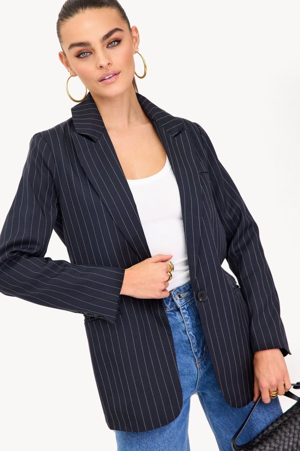 Blue blazer with stripes | Loavies