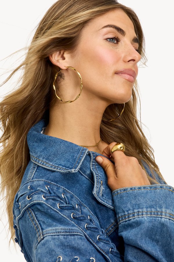 Boucles D'oreilles LOAVIES Grises Avec éclair - Strass Blanc Et Argenté, Neuf Avec étiquettes
