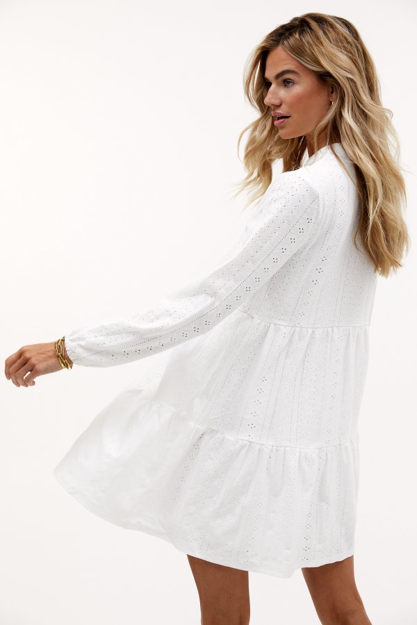 Loavies Jurkje Ruches Loavies Witte Jurk