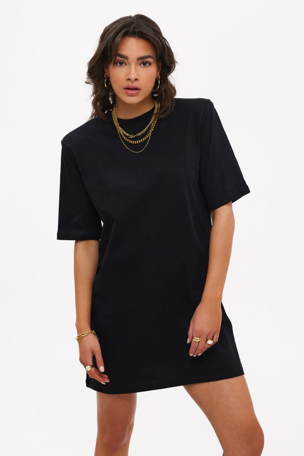 t shirt jurk zwart
